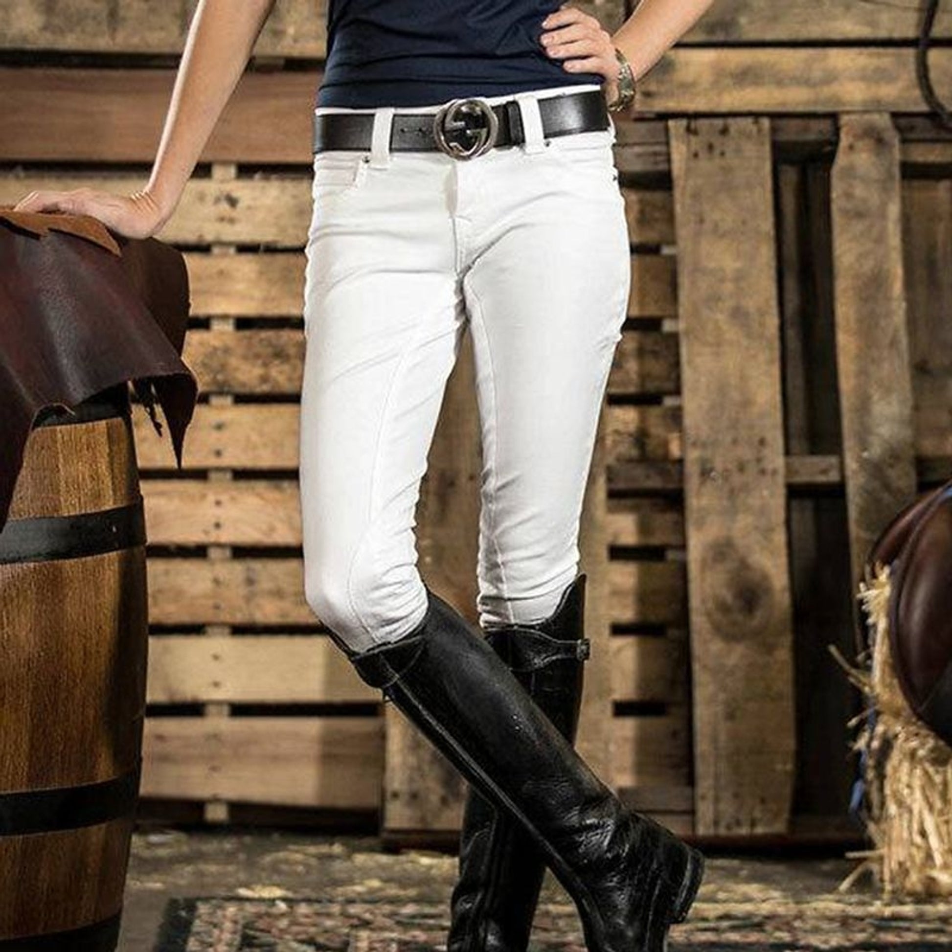 2kGrey Ladies PAS OP Knee Patch Breeches