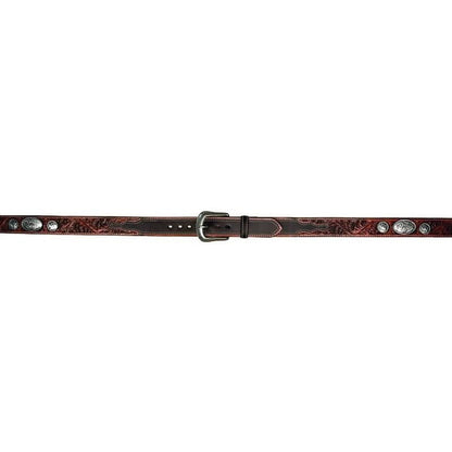 Jack Daniels Black Cutout Leather Belt