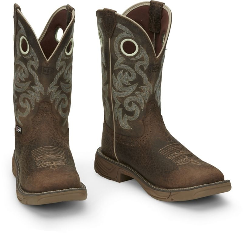 Justin Mens Rush Square Toe Boots