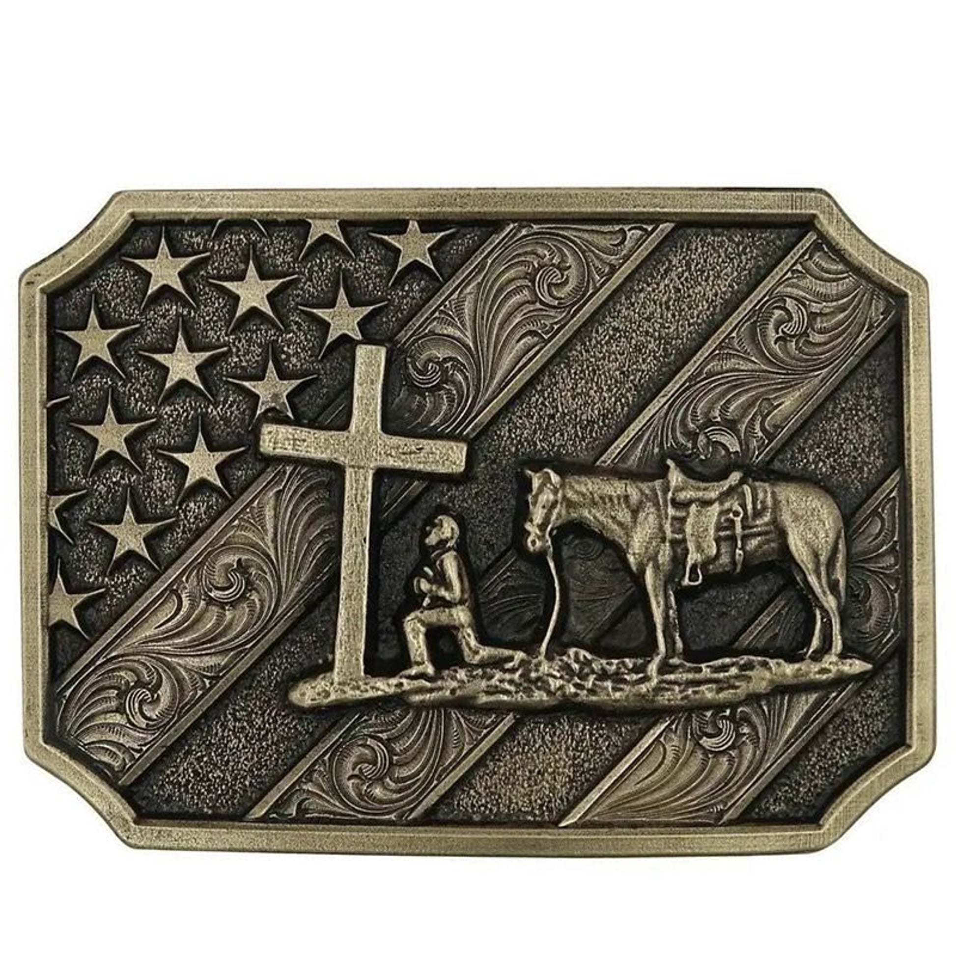 Montana Silversmiths Patriot Christian Cowboy Atti