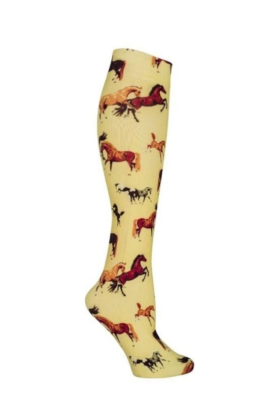 AWST Intl Ladies Lila Horses All Over Socks