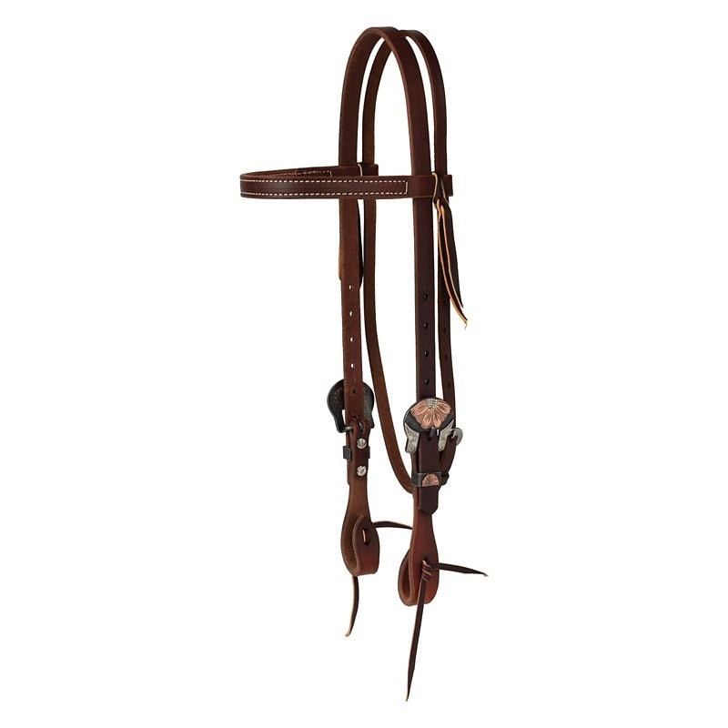 Weaver Flower Straight Browband Headstall