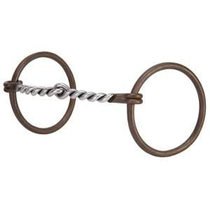Weaver Twisted Curved Mouth Ring Snaffle Bit