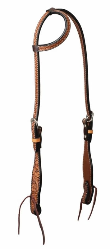 Weaver Floral Tooled Sliding Ear Headstall