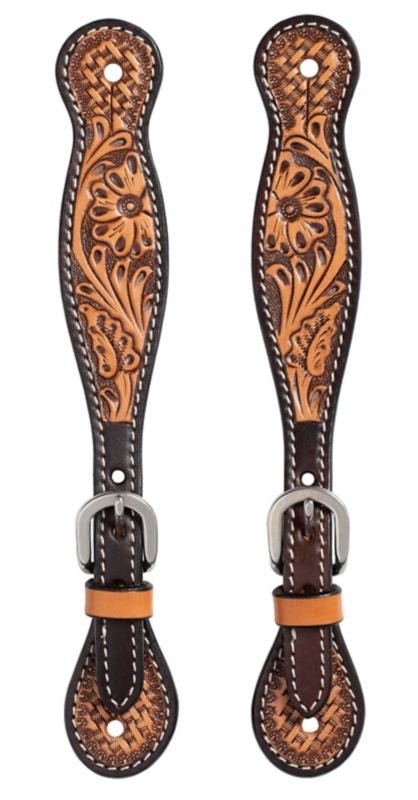 Weaver Ladies Floral Tooled Spur Strap