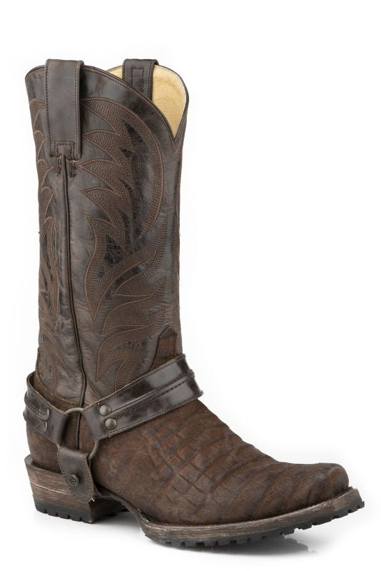 Roper Mens Biker Lug Outlaw Toe Boots