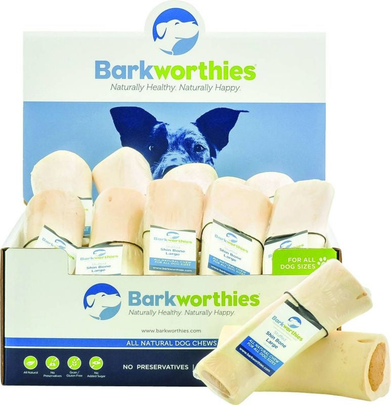 All Natural Stuffed Shin Bone Dog Chew White Large