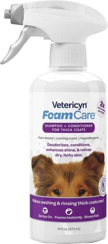 Vetericyn Foamcare Pet Shampoo Hi D 16 Oz.