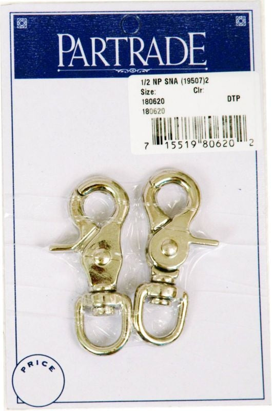 Metalab 1/2In Nickel Plated Snap 2 Pack