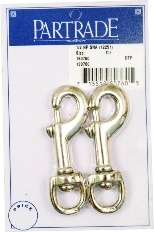 Metalab 1/2In Nickel Plated Snap 2 Pack