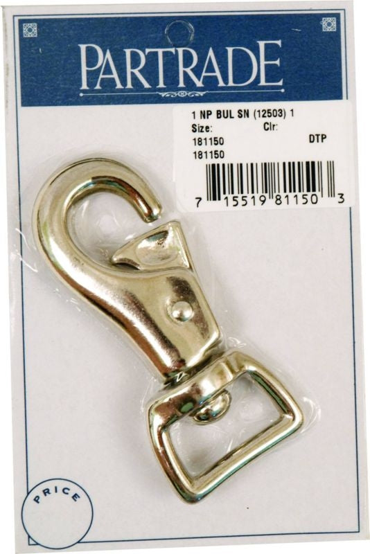 Metalab 1In Nickel Plated Bull Snap 1 Per Pack