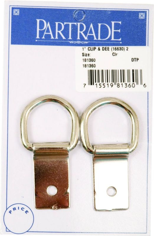 Metalab 1In Nickel Plated Clip And Dee 2 Pack