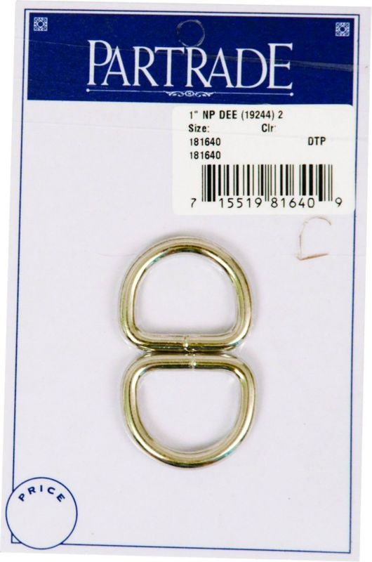 Metalab 1In Nickel Plated Dee 2 Pack