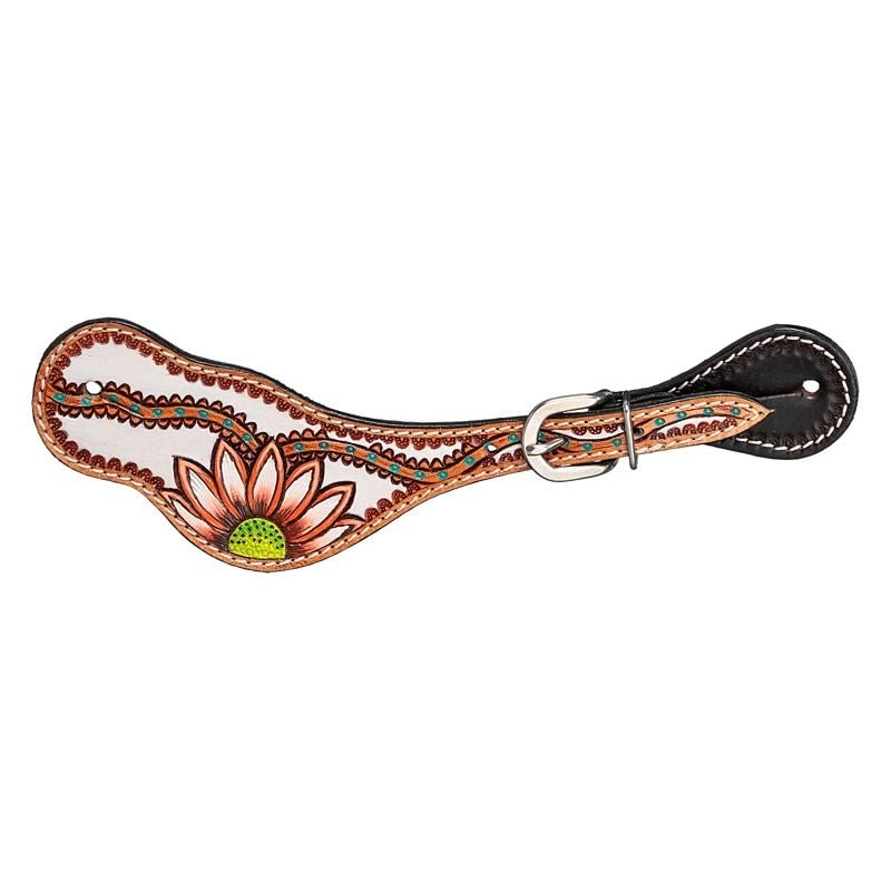Coral Flower/White Spur Straps Light Oil