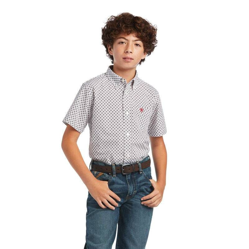 Ariat Kids Fionn Classic Fit Shirt White Small
