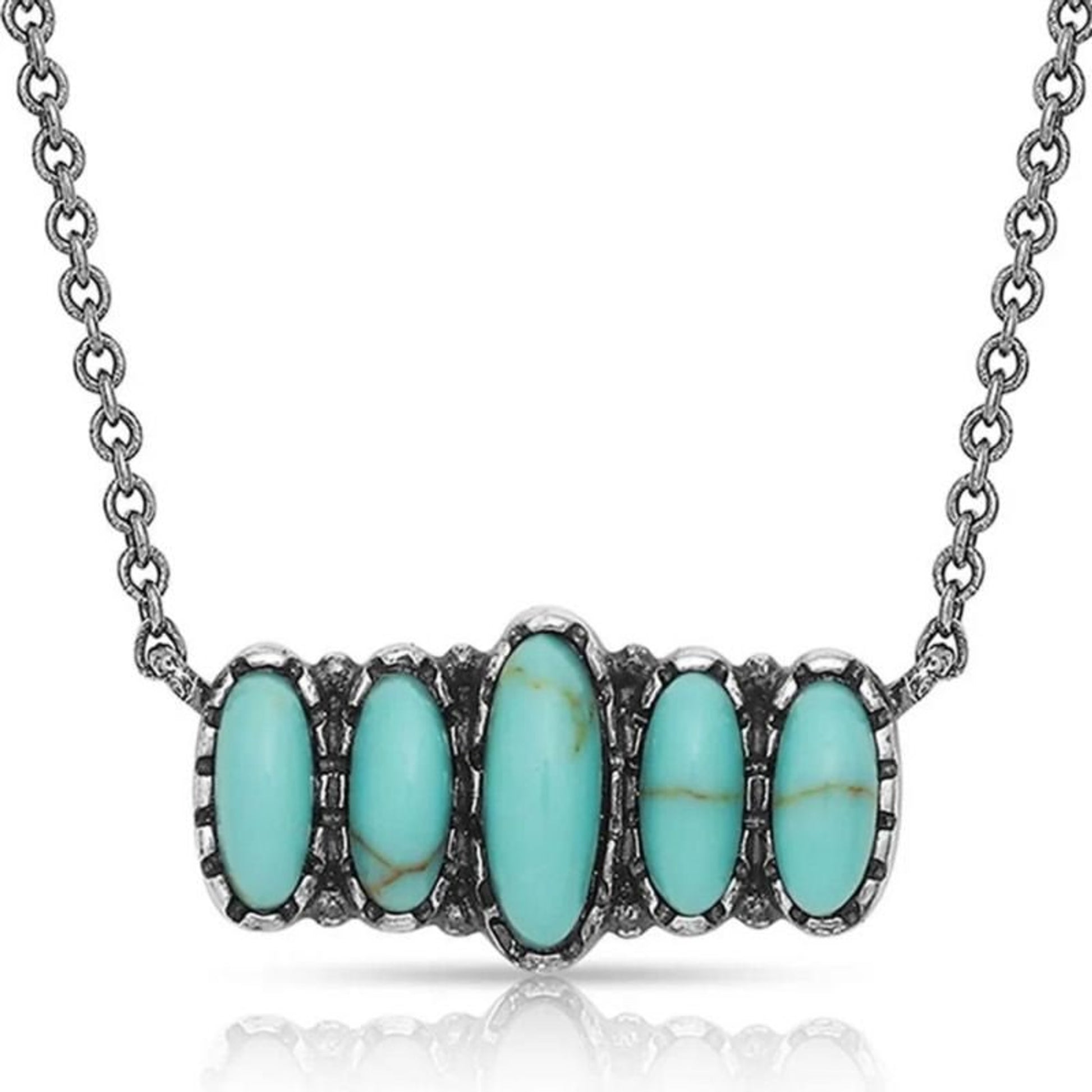 Montana Silversmiths Turquoise Quint Bar Necklace
