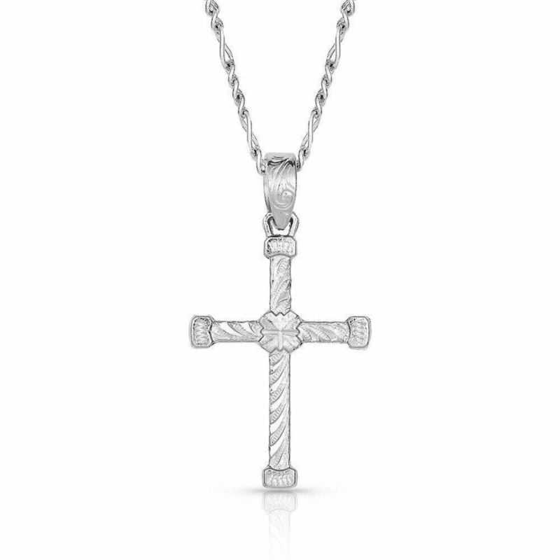 Montana Silversmiths Ornate Curled Cross Necklace