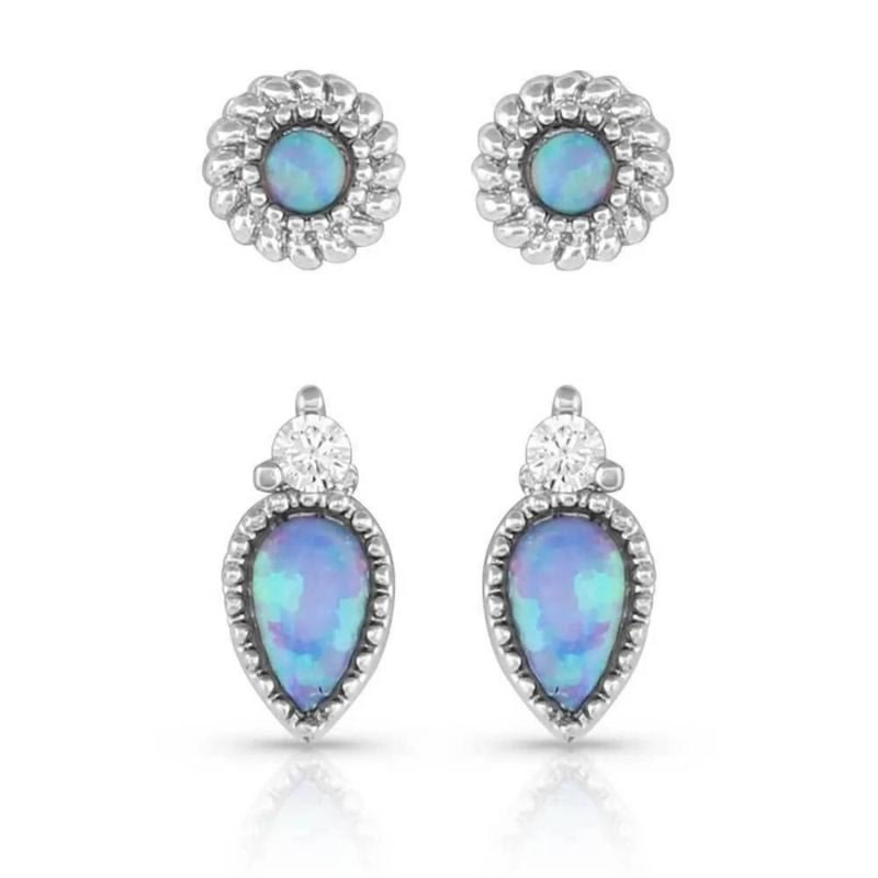 Montana Silversmiths Charming Duo Opal Earrings