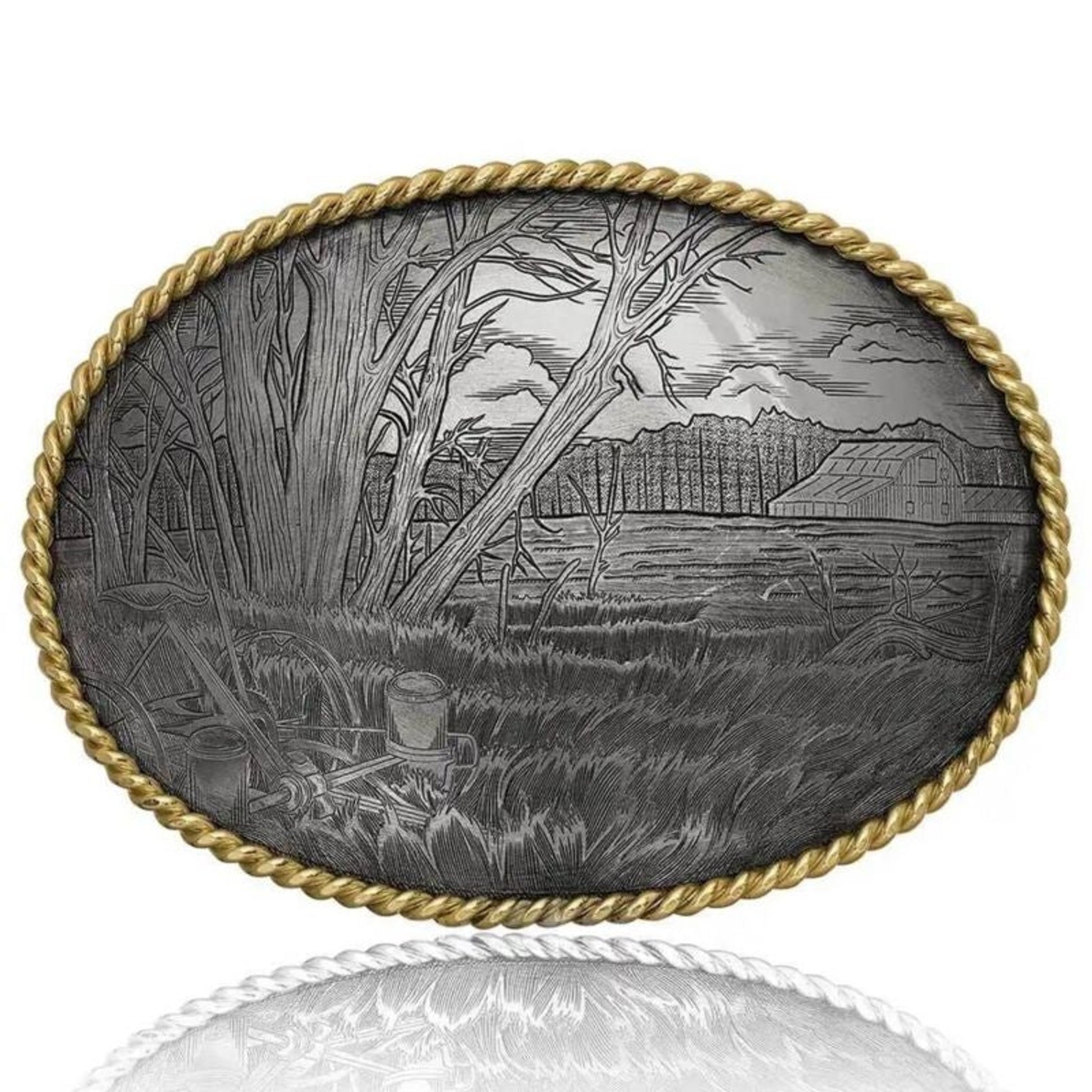 Montana Silversmiths Pastoral Scene Buckle