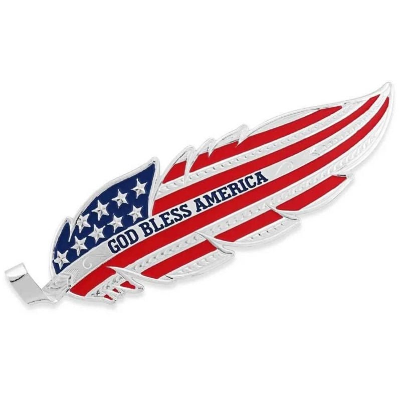 Montana Silversmiths Usa Flag Hat Feather