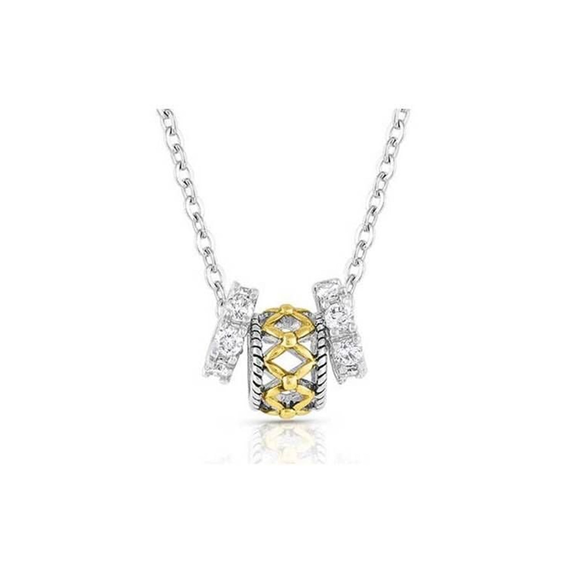 Montana Silversmiths Gold Woven Ring Necklace