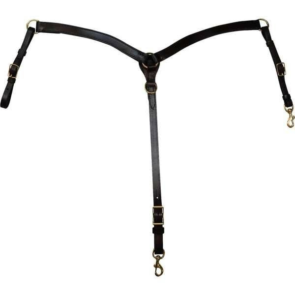 Tucker Contoured 3 Piece Breast Strap Brown/Brass