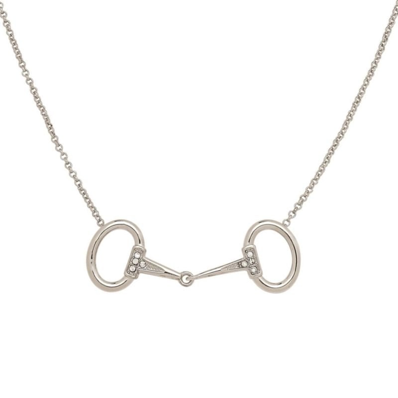 Awst Intftl Rhodium Horse Snaffle Bit Necklace