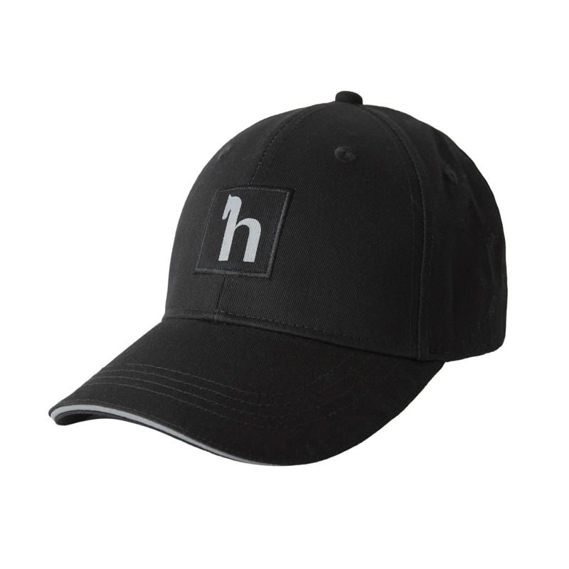 Horze Hat With Reflective Print Black One Size
