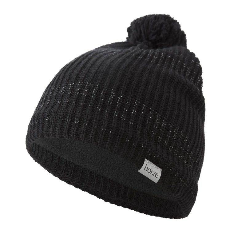 Horze Reflective Knitted Hat Black One Size