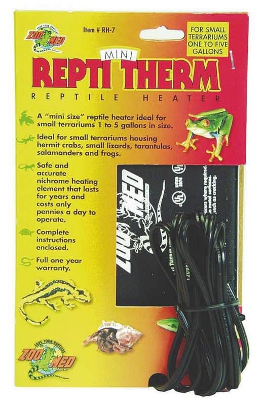 Reptitherm Mini Reptile Heater 1 5 Gallon Black