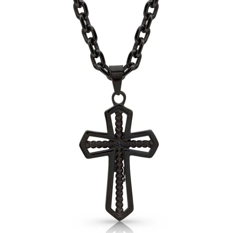 Montana Silversmiths Through Night Cross Necklace