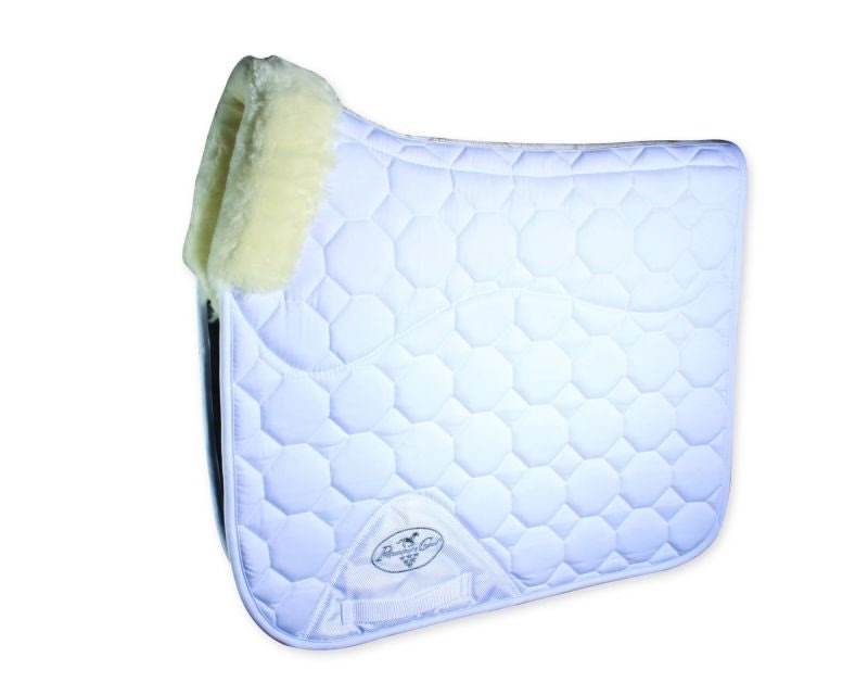 Pros Choice Dressage Pad With Fleece White