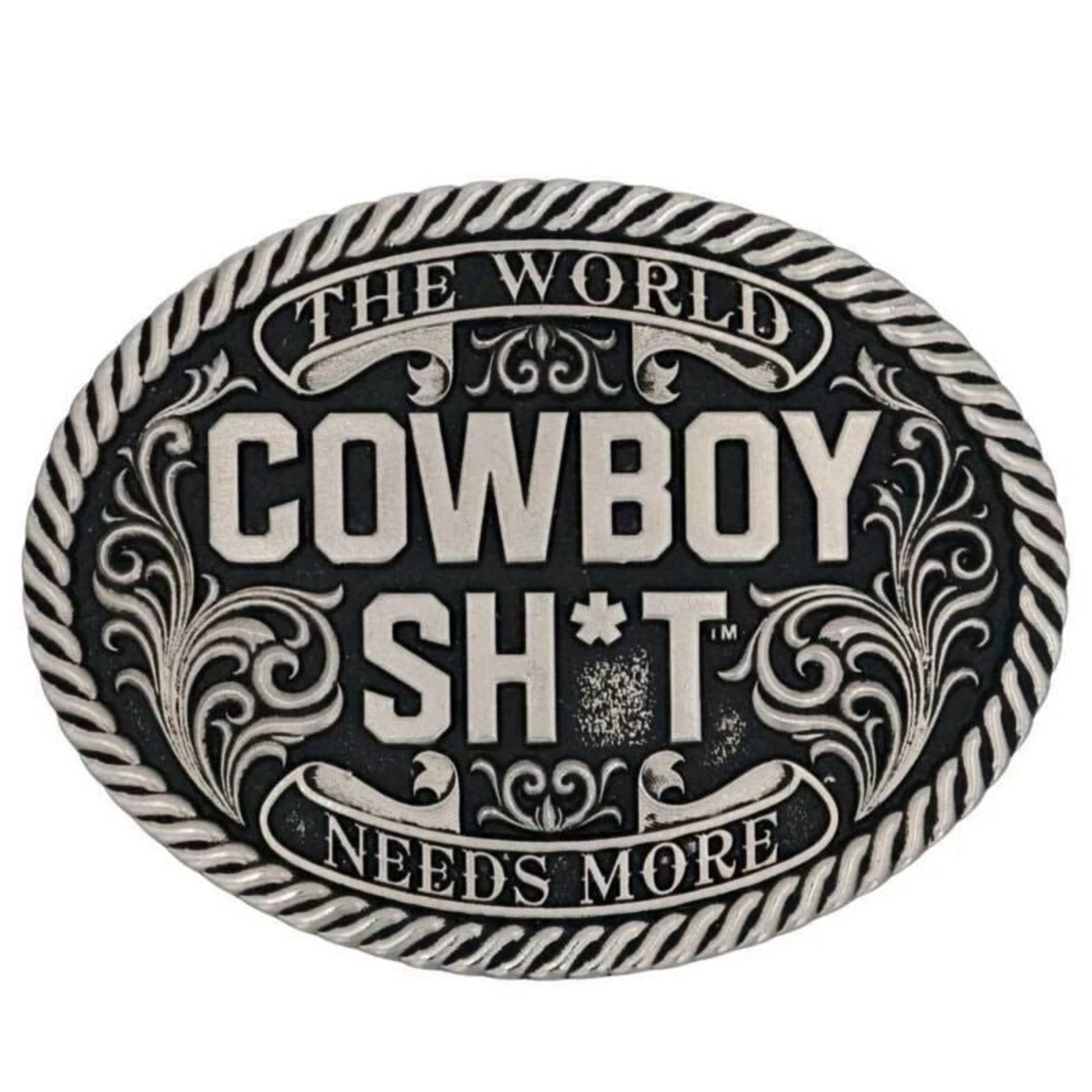 Montana Silversmiths Cowboy Sh*T Buckle Silver