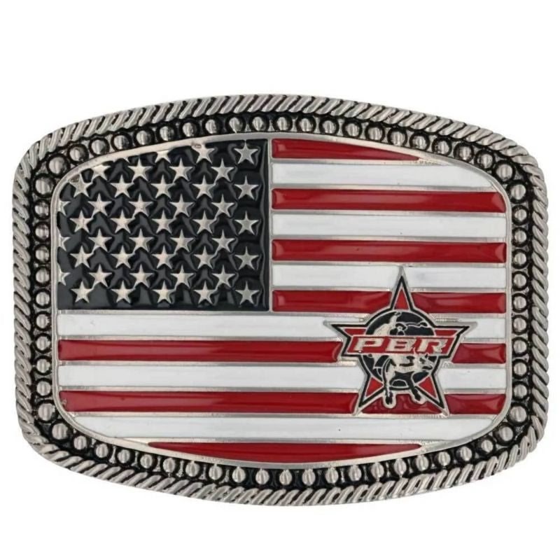 Montana Silversmiths Pbr American Pride Buckle