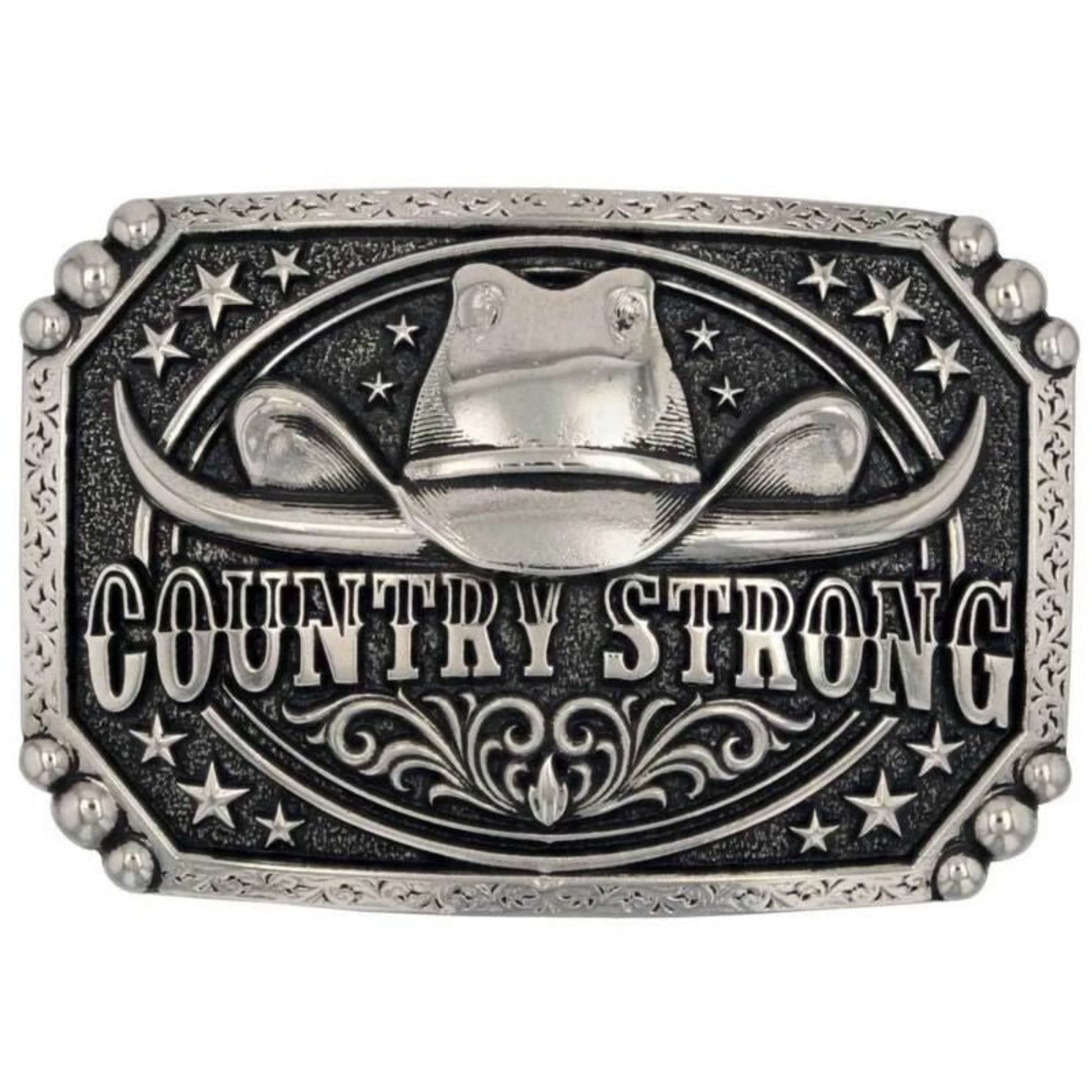 Montana Silversmiths Country Strong Buckle Silver