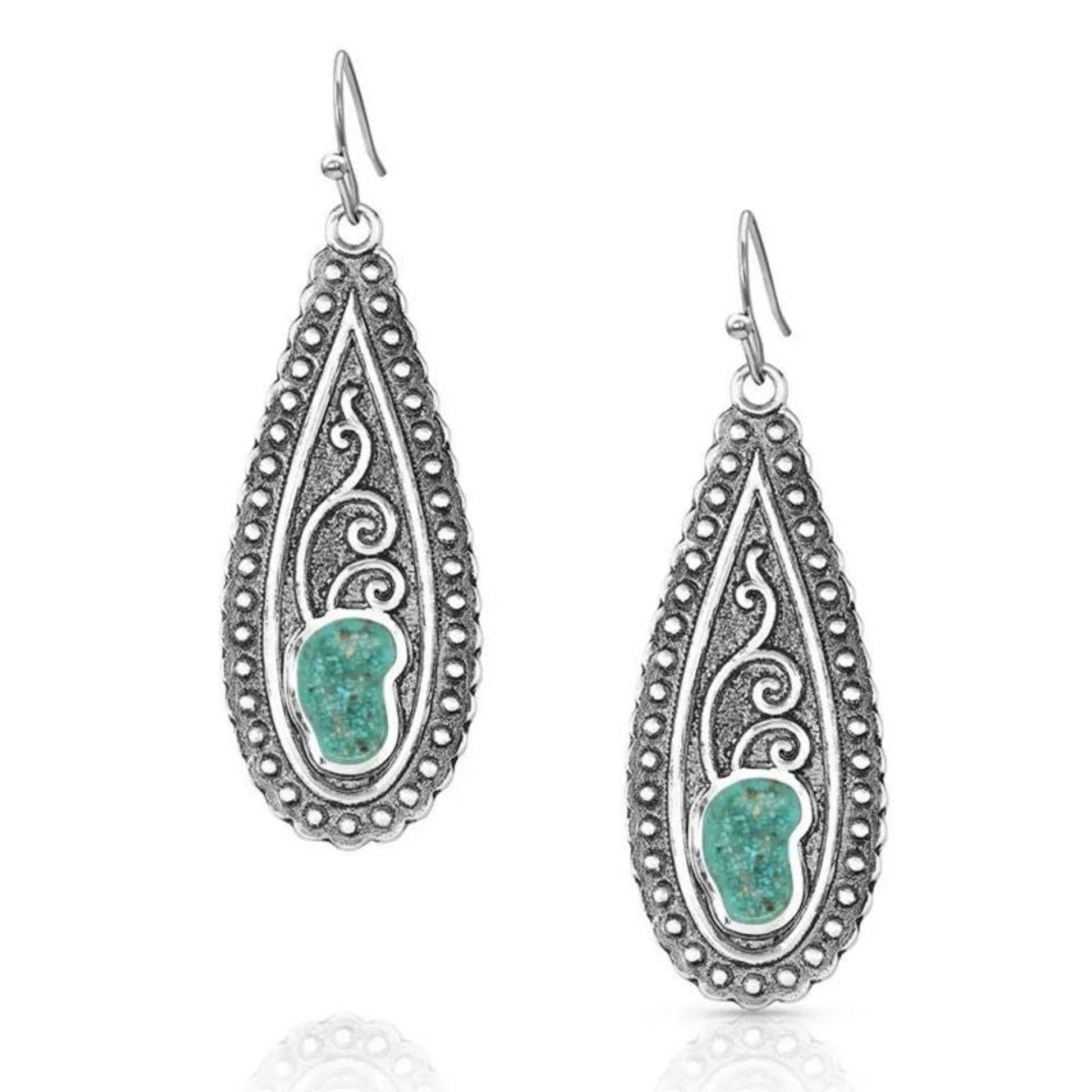 Montana Silversmiths Country Roads Turq Earrings