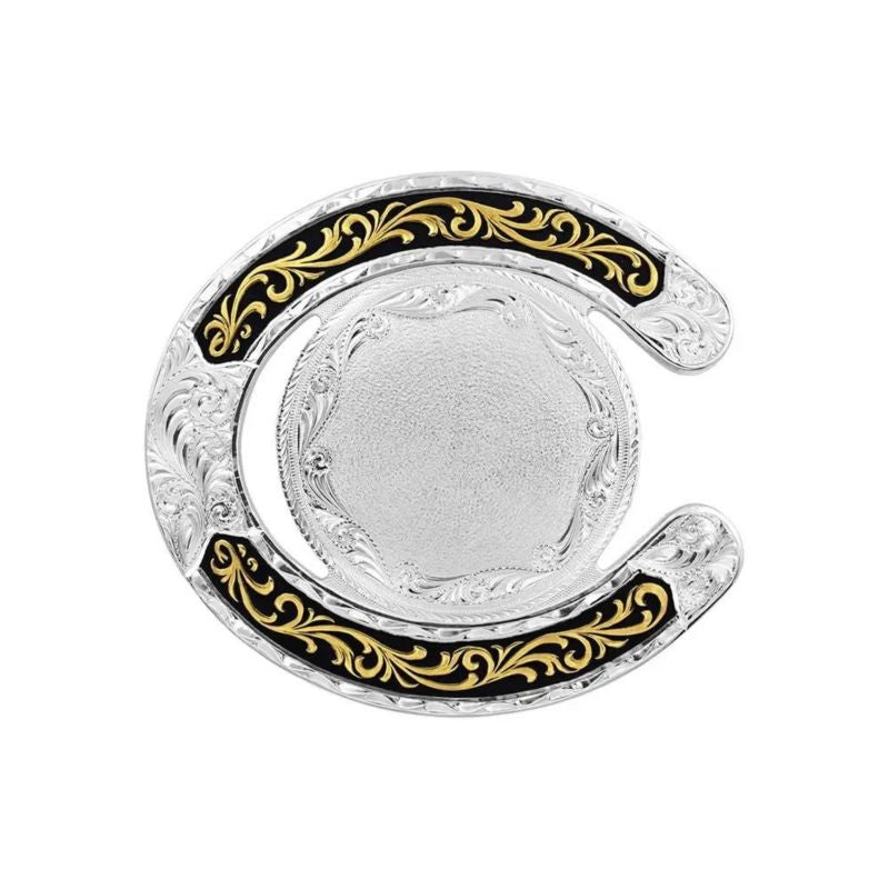 Montana Silversmiths Horseshoe Custom Buckle