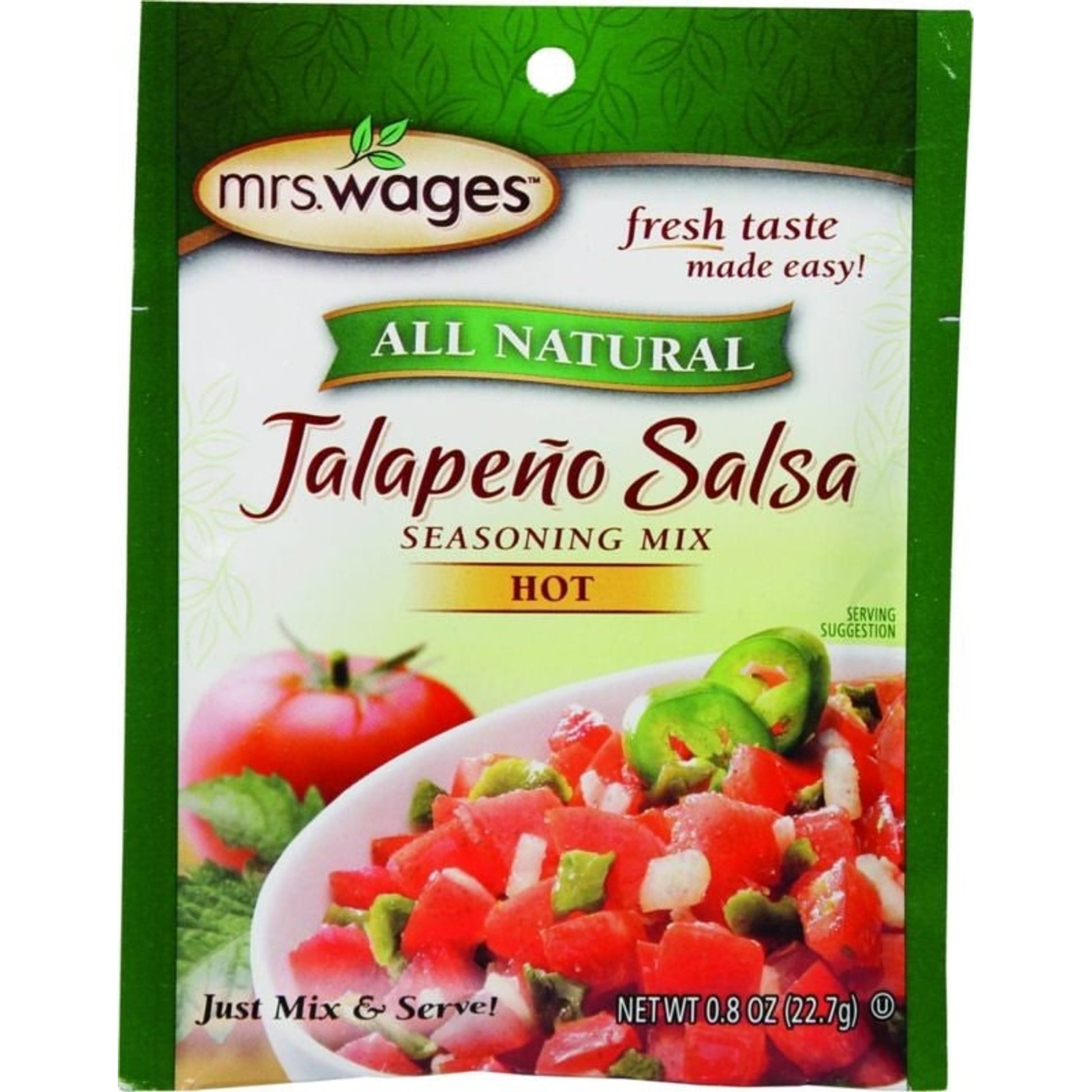 Mrs. Wages Jalapeno Hot Salsa Seasoning Mix 0.8oz