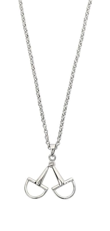 Awst Intftl Snaffle Bit Pendant Necklace 18In