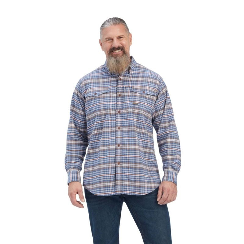 Arait Mens Rebar Flannel Work Shirt XS Alloy Grey