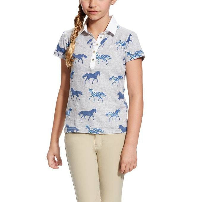 Ariat Girl Askill Polo Trot Print Xx Large