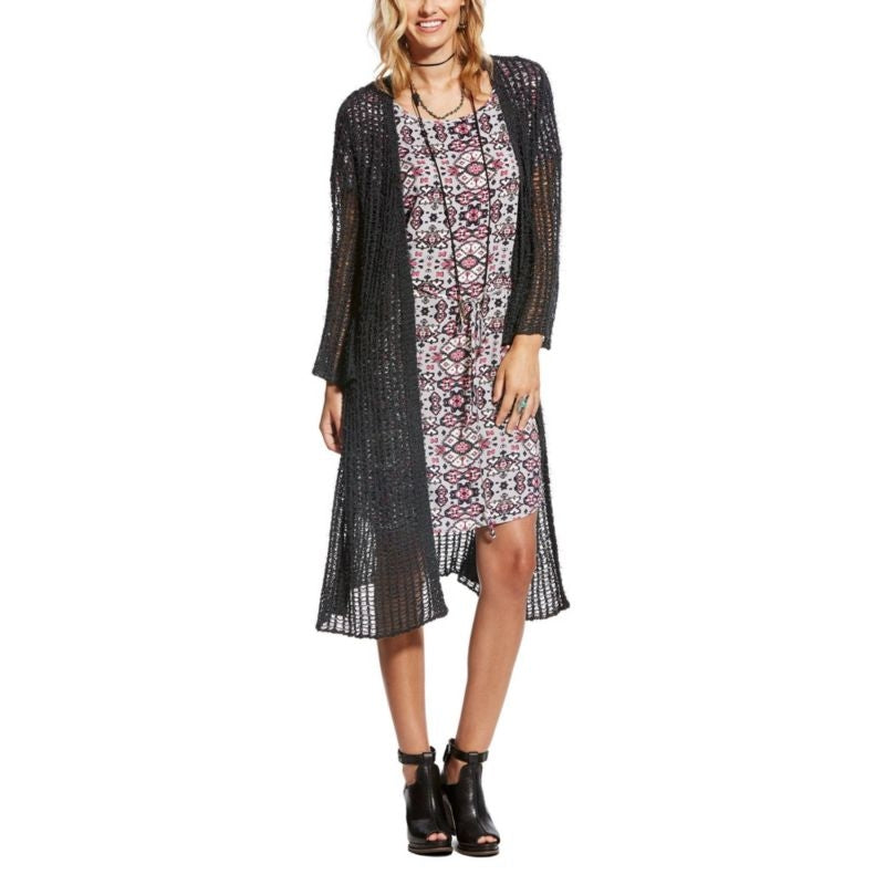 Ariat Ladies Shannon Cardigan Charcoal Gray XXL