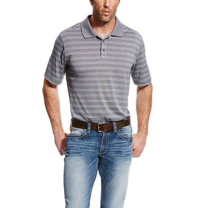 Ariat Men Fade Polo Blue Steel Xxl