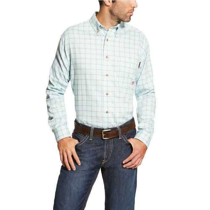 Ariat Men Fr Rockford Work Shirt Sky Xxxl