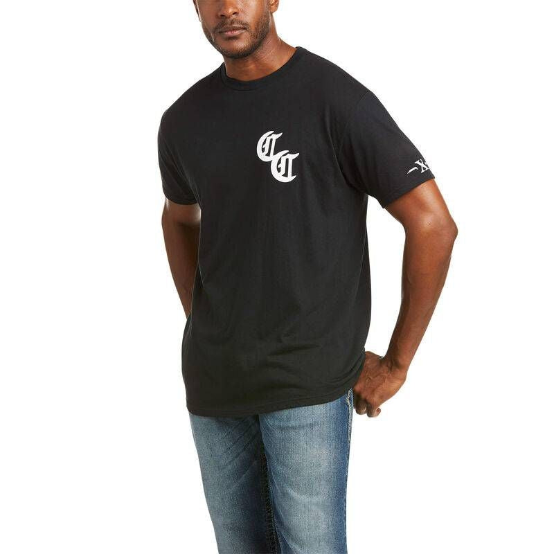 Ariat Mens Compton Cowboys Ariat T Shirt Black S