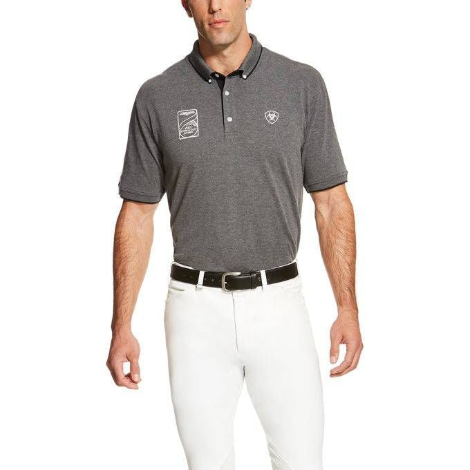 Ariat Mens Fei Polo Heather Grey Small