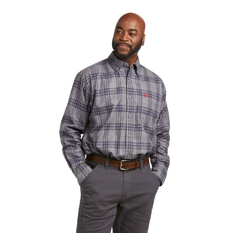 Ariat Mens Fr Byers Work Shirt Charcoal Heather M