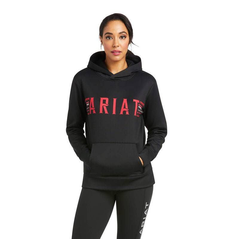 Ariat Ladies Logo Tek Hoodie Black Xx Large