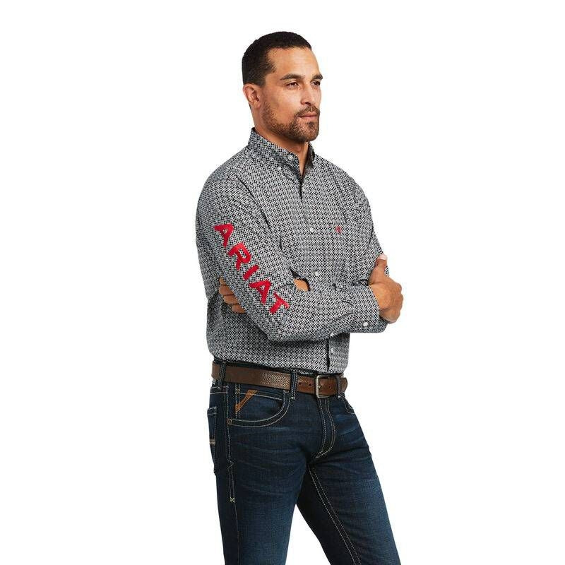 Ariat Mens Team Russ Fitted Shirt Black XS