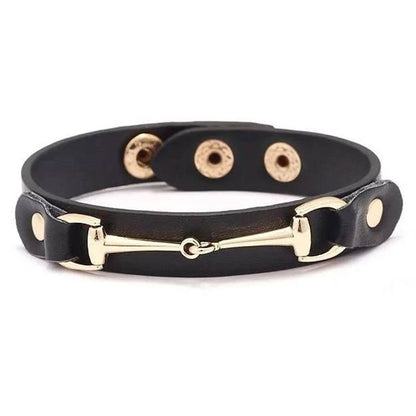 Awst Intl Vegan Leather Bracelet With Snaffle Bit
